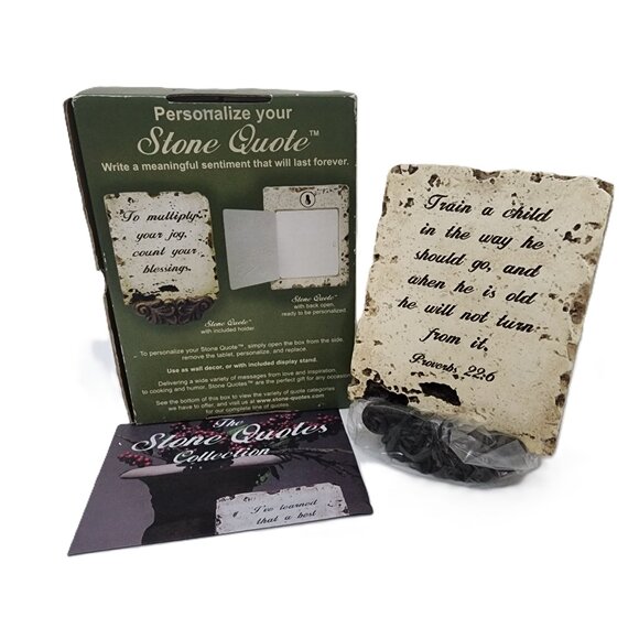 Proverbs 22 The Stone Quotes Collection Prov 22:6 NEW - Picture 1 of 3